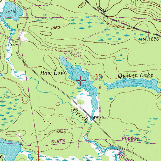 Topographic Map of Bow Lake, MN