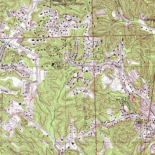 Topographic Map of Oak Forest, AR
