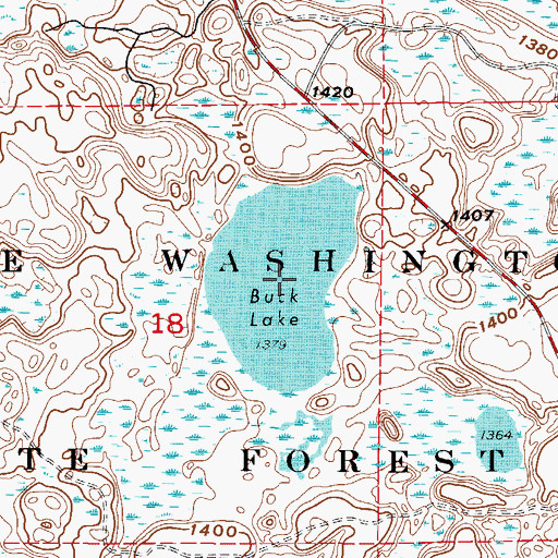 Topographic Map of Buck Lake, MN