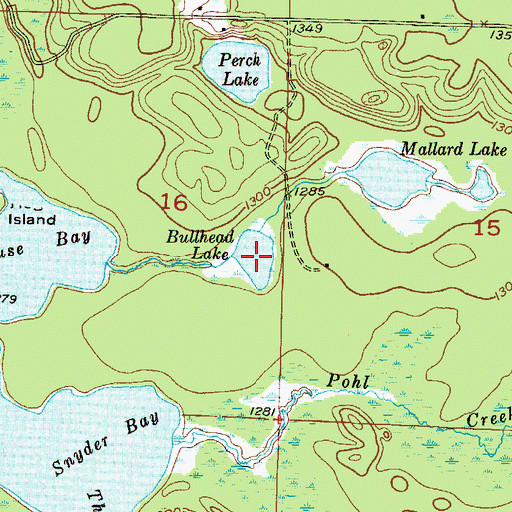 Topographic Map of Bullhead Lake, MN