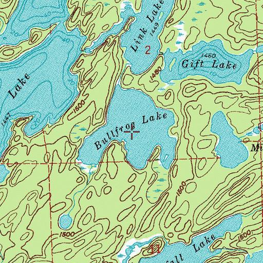 Topographic Map of Bullfrog Lake, MN