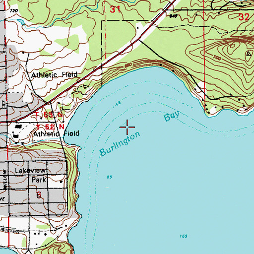 Topographic Map of Burlington Bay, MN