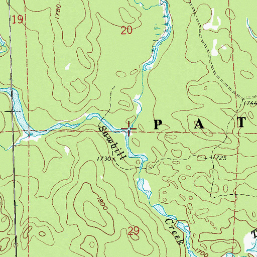 Topographic Map of Burnt Creek, MN