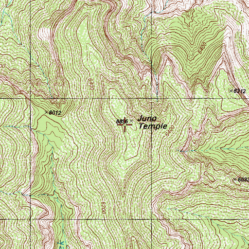 Topographic Map of Juno Temple, AZ