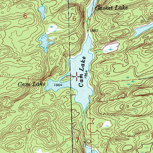 Topographic Map of Cam Lake, MN
