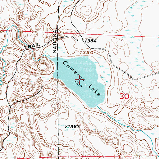 Topographic Map of Cameron Lake, MN