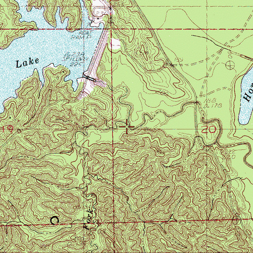 Topographic Map of Mill Fork, AR