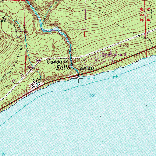 Topographic Map of Cascade River, MN