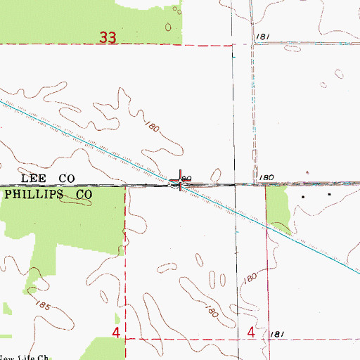 Topographic Map of Lateral Number 2, AR