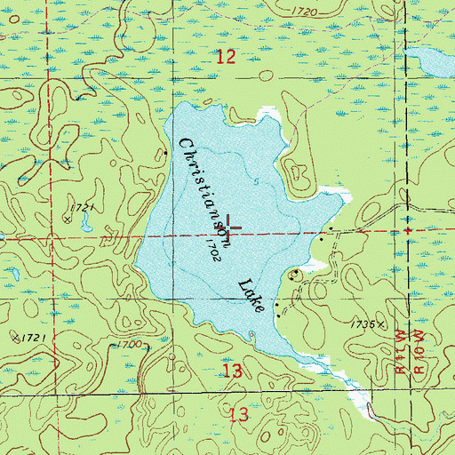 Topographic Map of Christianson Lake, MN