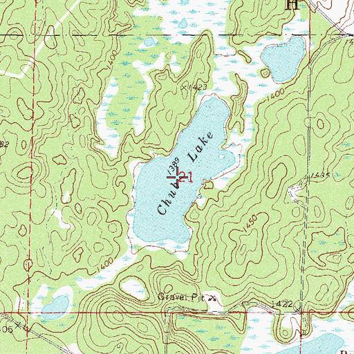 Topographic Map of Chub Lake, MN