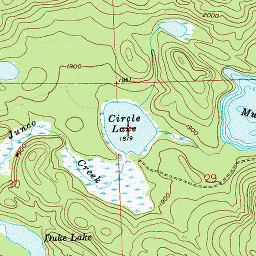 Topographic Map of Circle Lake, MN