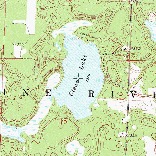 Topographic Map of Clear Lake, MN