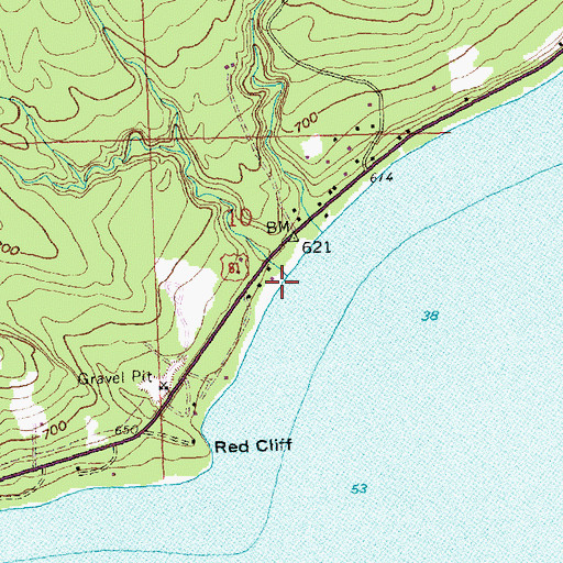 Topographic Map of Cliff Creek, MN