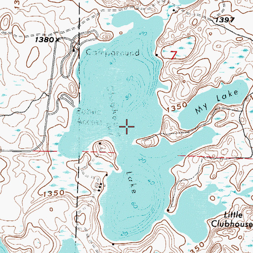 Topographic Map of Clubhouse Lake, MN