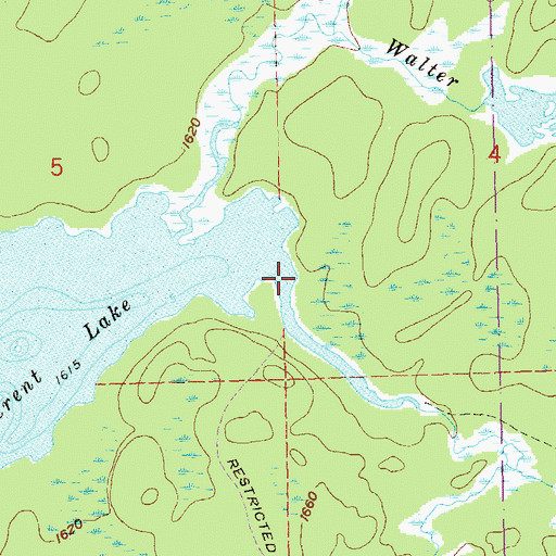 Topographic Map of Coffee Creek, MN