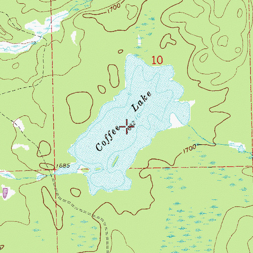 Topographic Map of Coffee Lake, MN