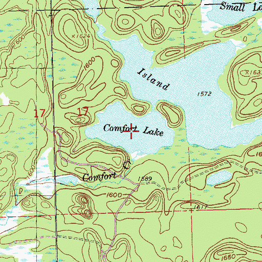 Topographic Map of Comfort Lake, MN