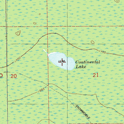 Topographic Map of Continental Lake, MN
