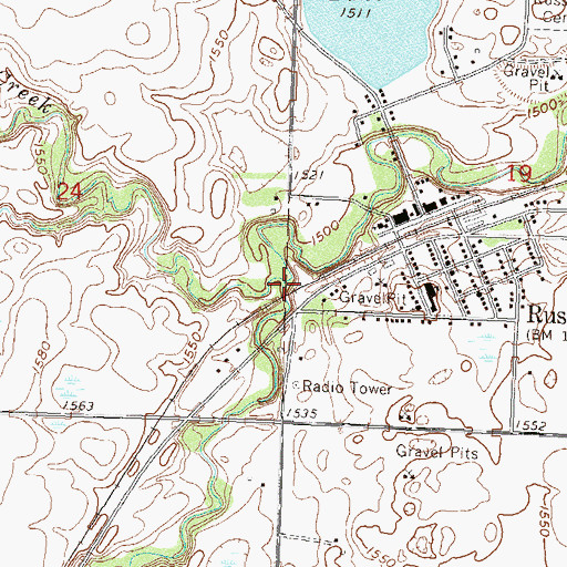 Topographic Map of Coon Creek, MN