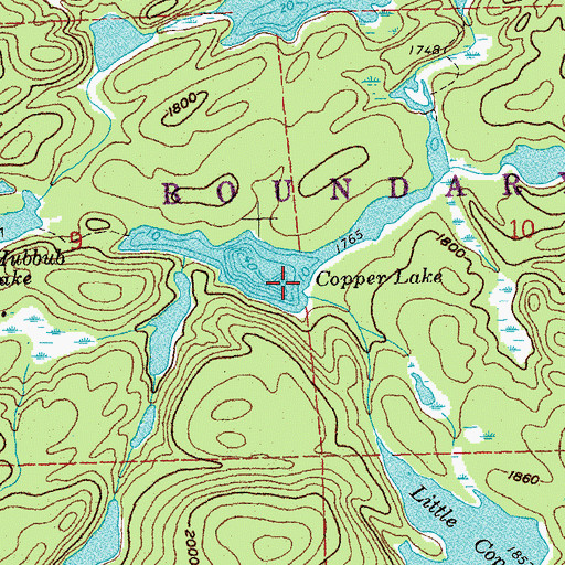Topographic Map of Copper Lake, MN