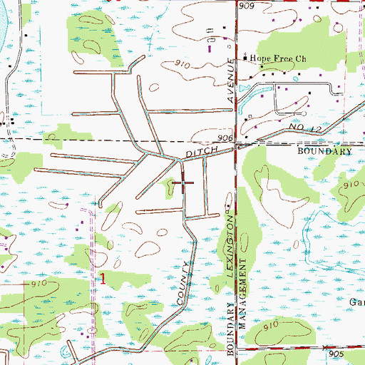 Topographic Map of County Ditch Number Twelve, MN
