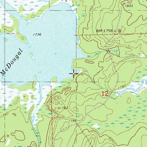 Topographic Map of Coyote Creek, MN