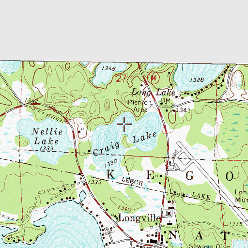 Topographic Map of Craig Lake, MN