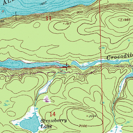 Topographic Map of Crocodile River, MN