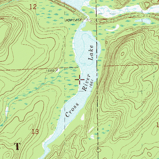 Topographic Map of Cross River Lake, MN