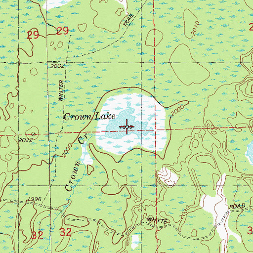 Topographic Map of Crown Lake, MN