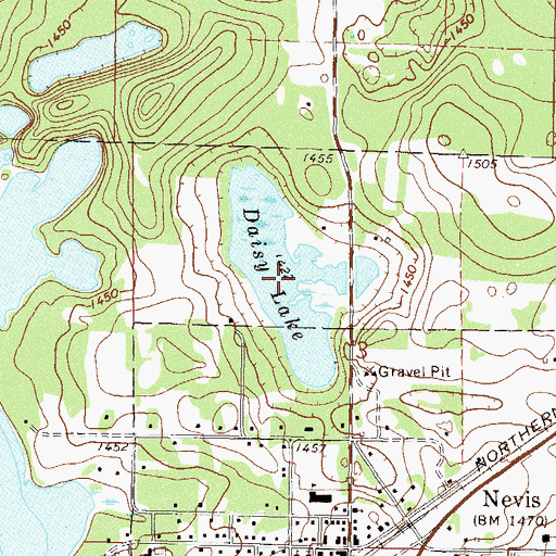Topographic Map of Daisy Lake, MN