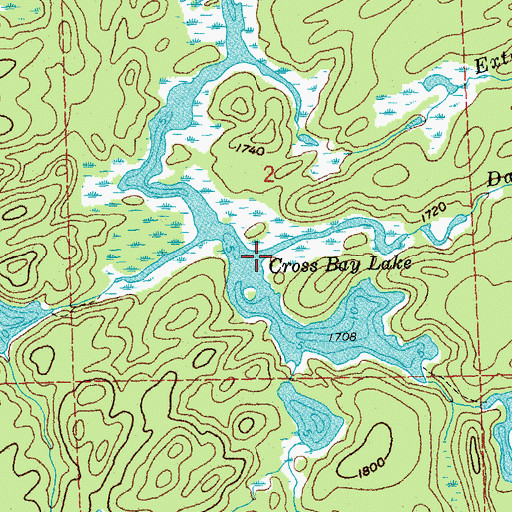 Topographic Map of Dawkins Creek, MN