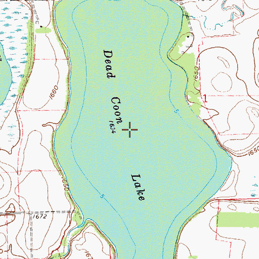 Topographic Map of Dead Coon Lake, MN