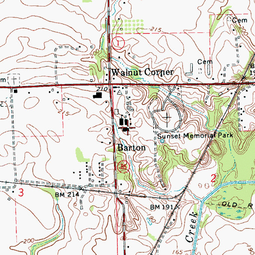 Topographic Map of Barton Elementary School, AR