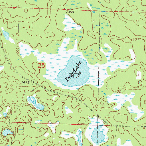 Topographic Map of Deer Lake, MN