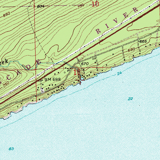 Topographic Map of Spruce Creek, MN