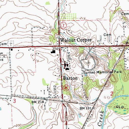 Topographic Map of Barton High School, AR