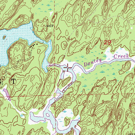 Topographic Map of Denley Creek, MN