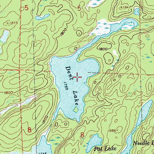 Topographic Map of Dent Lake, MN