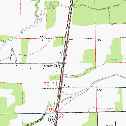 Topographic Map of Harbis (historical), AR