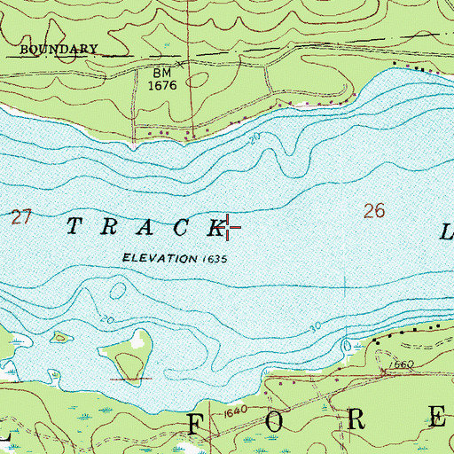 Topographic Map of Devil Track Lake, MN