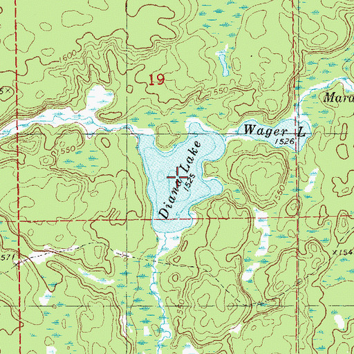 Topographic Map of Diana Lake, MN