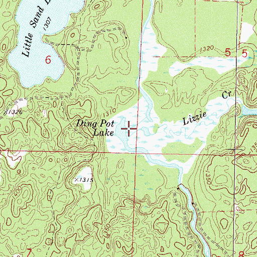 Topographic Map of Ding Pot Lake, MN