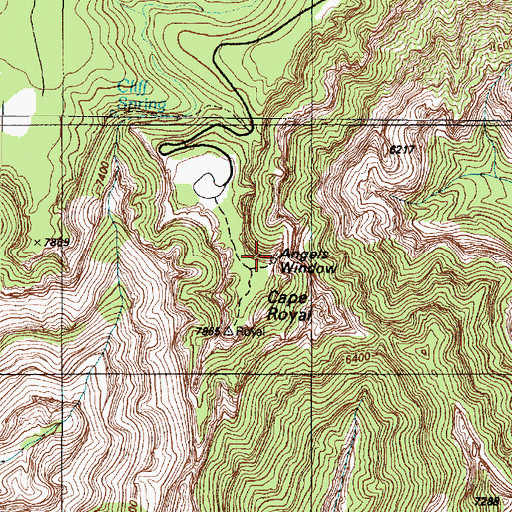 Topographic Map of Angels Window, AZ