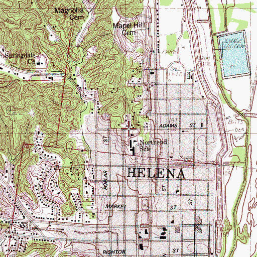 Topographic Map of Battery A (historical), AR