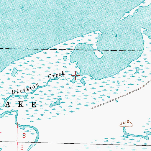 Topographic Map of Division Creek, MN