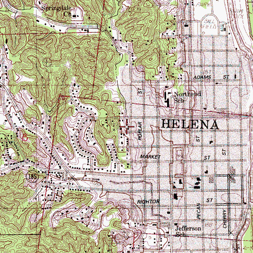 Topographic Map of Battery B (historical), AR