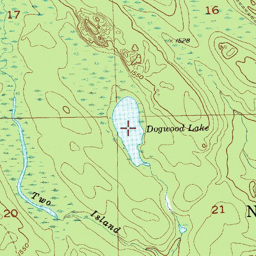Topographic Map of Dogwood Lake, MN