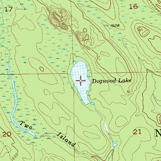 Topographic Map of Dogwood Lake, MN